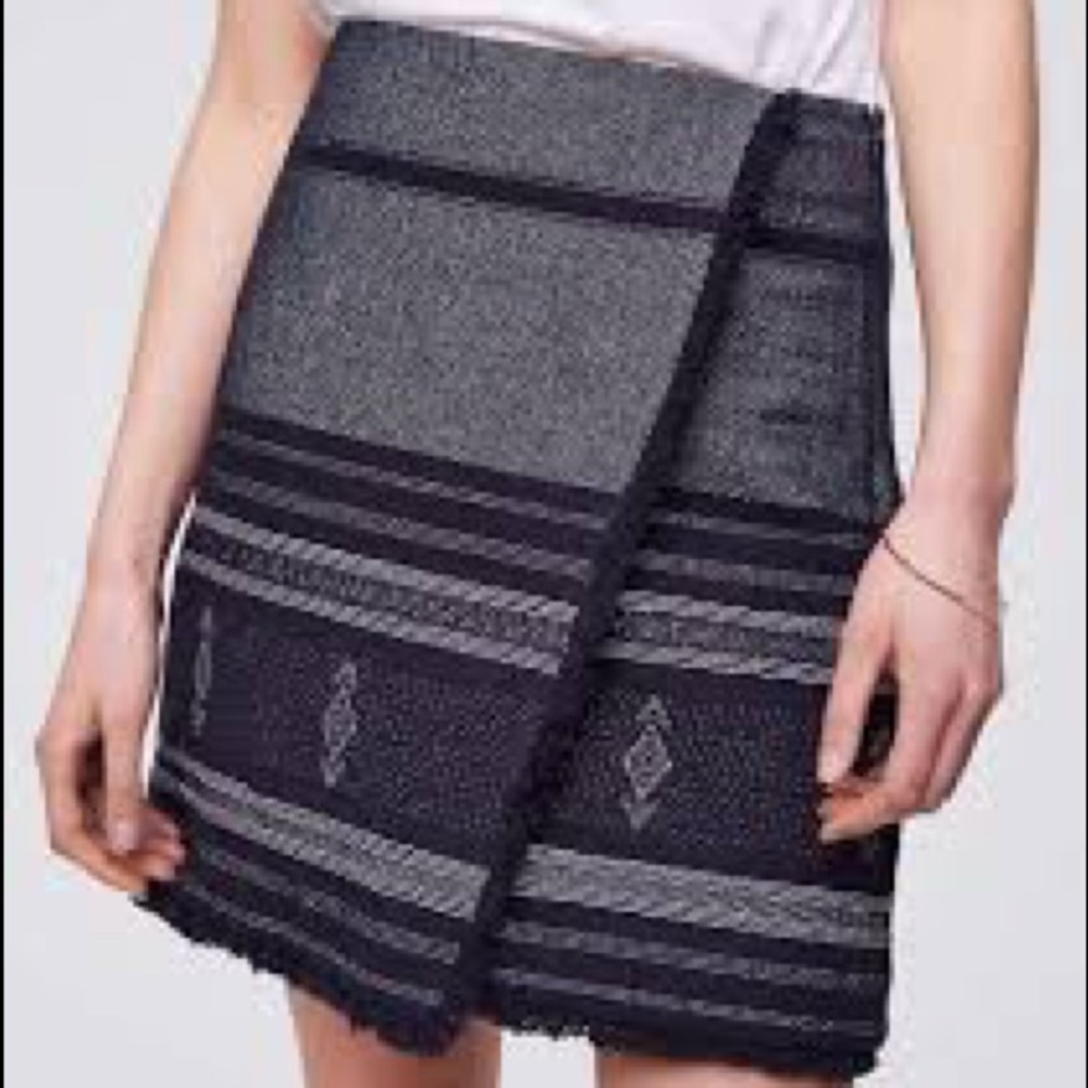 LOFT Blanket Jacquard Skirt